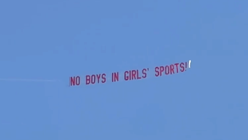 Plane flying 'No Boys in Girls' Sports' banner over track meet goes viral as trans athlete dominates